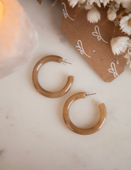 Marlou Taupe - Oorbellen