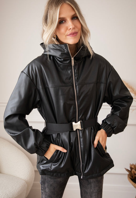 Jacke - Jenna Leather - Schwarz