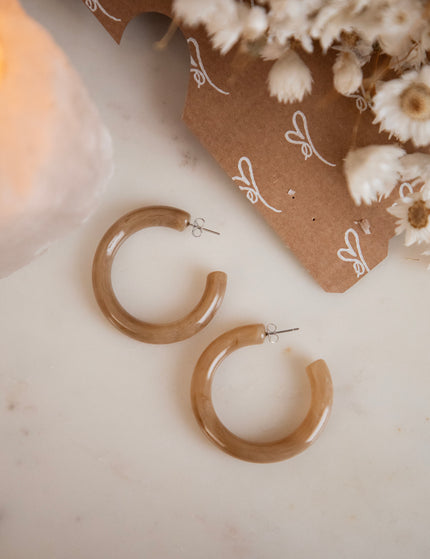 Marlou Taupe - Oorbellen