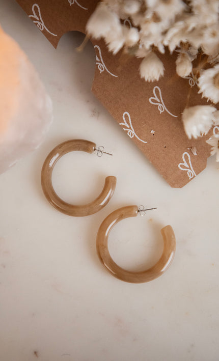 Marlou Taupe - Oorbellen