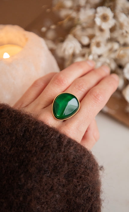 Caia Dark Green - Ring