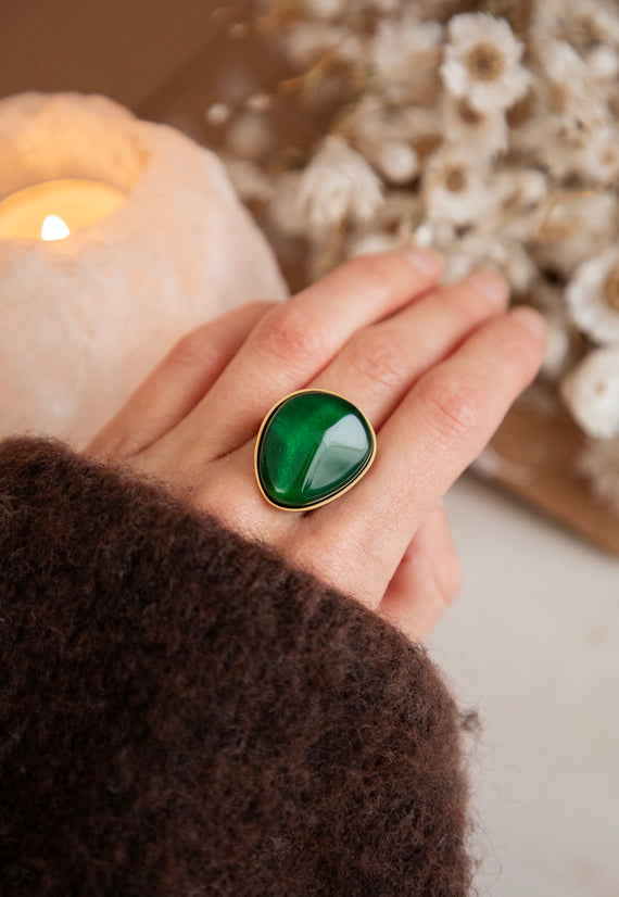 Caia Dark Green - Ring