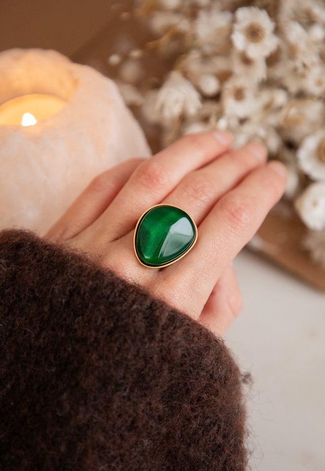 Caia Dark Green - Ring