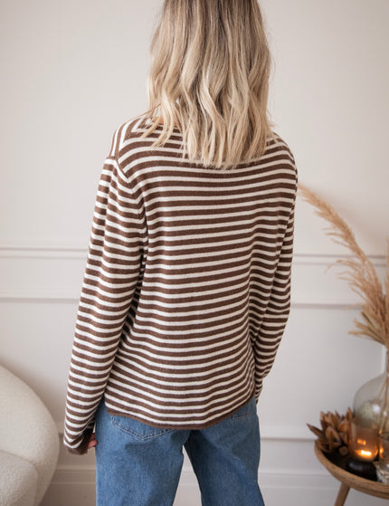 Softly Striped Choco - Sweater