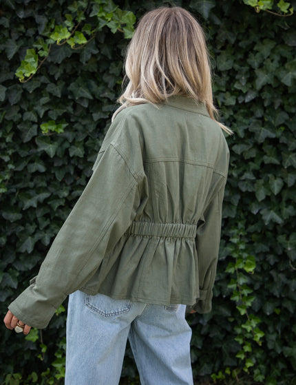 Gathered Grace Kaki - Jacket