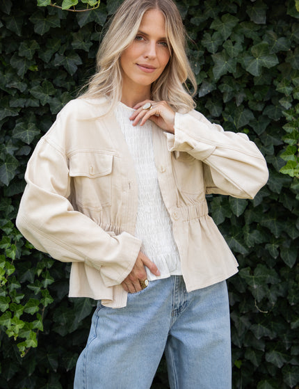 Jacke - Gathered Grace - Beige