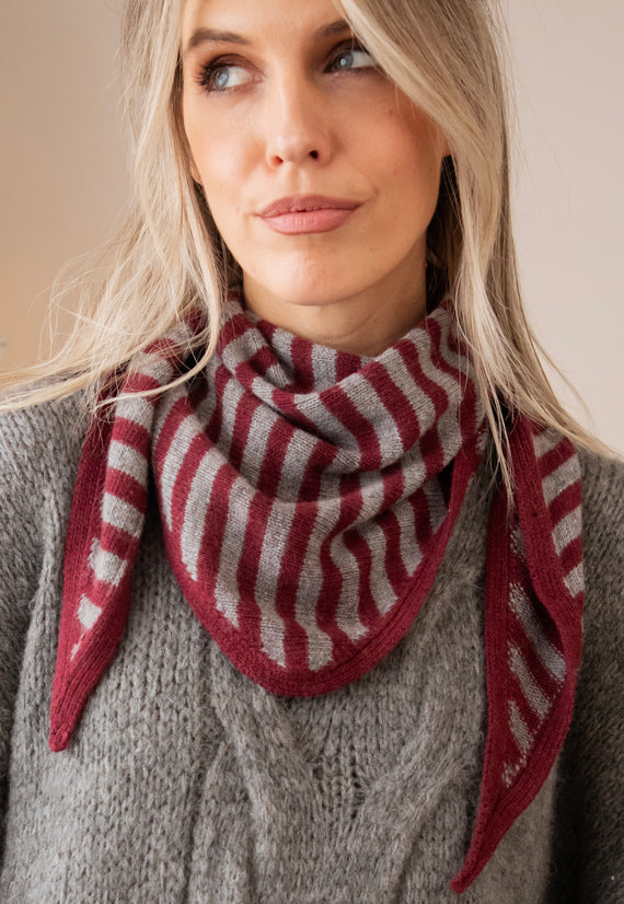 Schal - Tender Stripes - Bordeaux