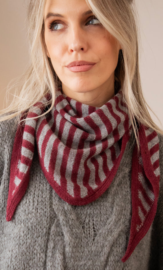 Tender Stripes Bordeaux - Scarf