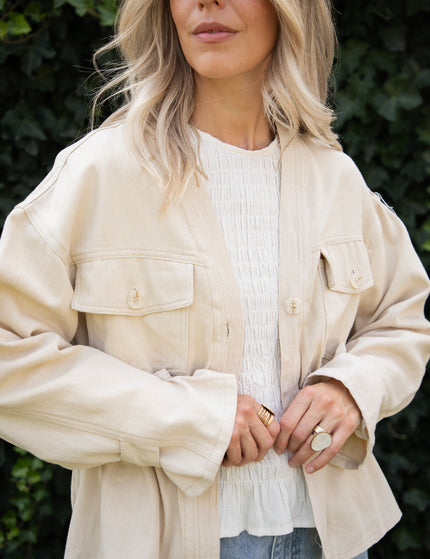 Jacke - Gathered Grace - Beige