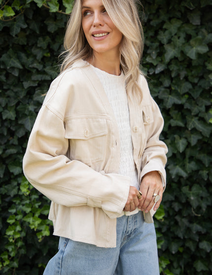Jacke - Gathered Grace - Beige