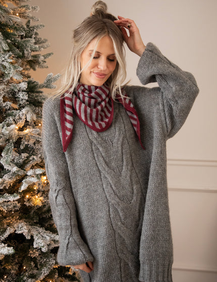 Coco Cable Dark Grey - Sweater Dress