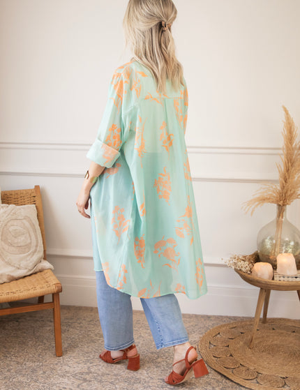 Bloom Breeze Sky Blue/Orange - Jurk/Tuniek