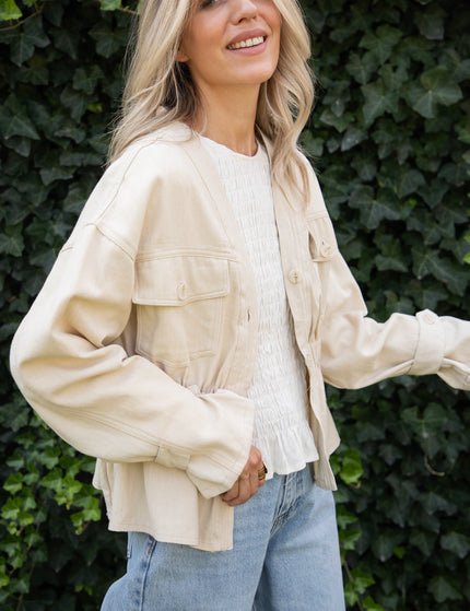 Jacke - Gathered Grace - Beige