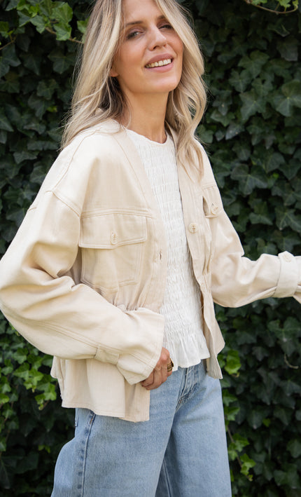 Jacke - Gathered Grace - Beige