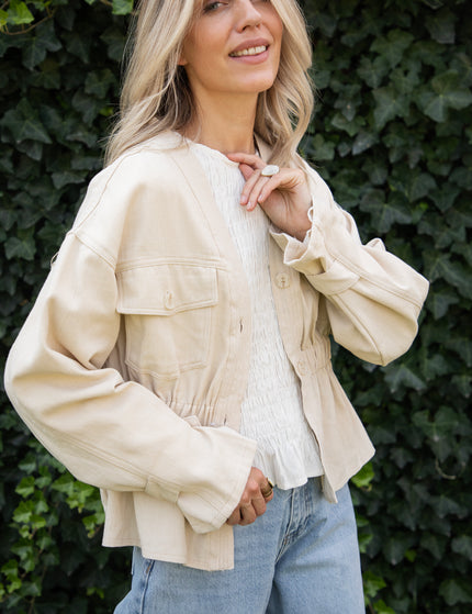 Jacke - Gathered Grace - Beige