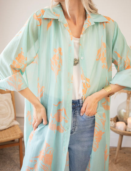 Bloom Breeze Sky Blue/Orange - Jurk/Tuniek