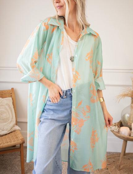 Bloom Breeze Sky Blue/Orange - Jurk/Tuniek