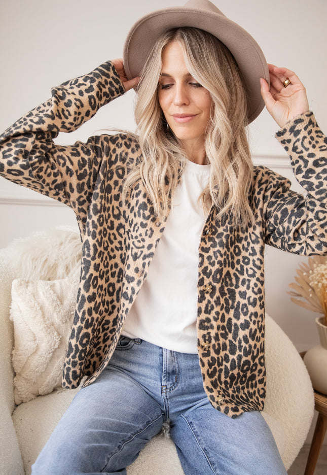 Tigerous Beige/Black - Cardigan