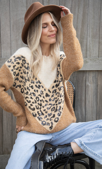 Pullover - For The Wild Soul - Beige/Camel