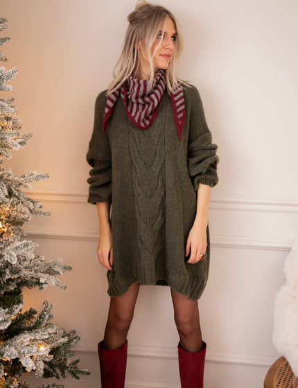 Coco Cable Kaki - Sweater Dress