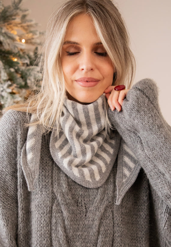 Schal - Tender Stripes - Grau