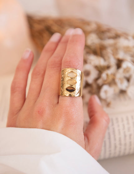 Sweet Stones Brown/Gold - Ring
