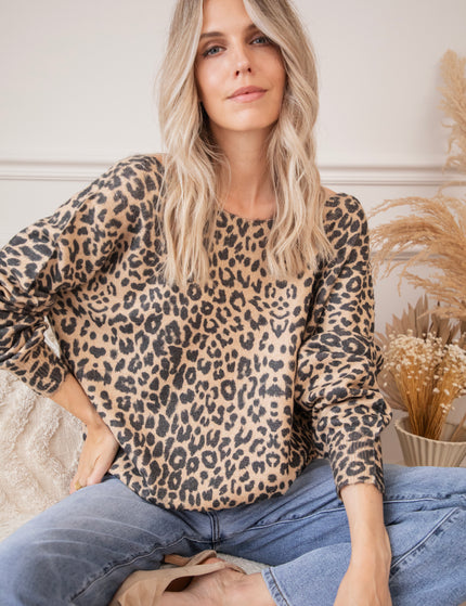 Pullover - Tigerous - Beige/Schwarz