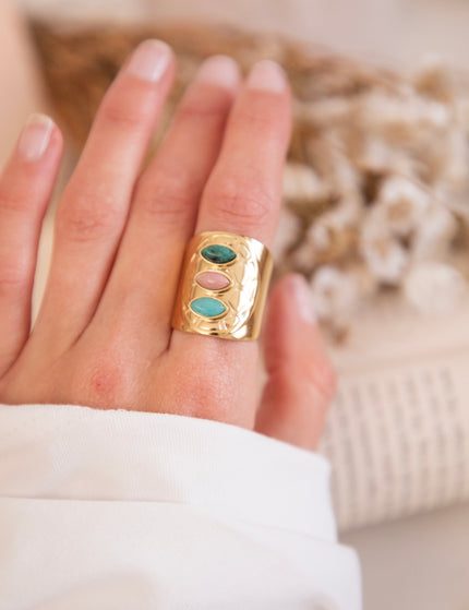 Sweet Stones Blue/Gold - Ring