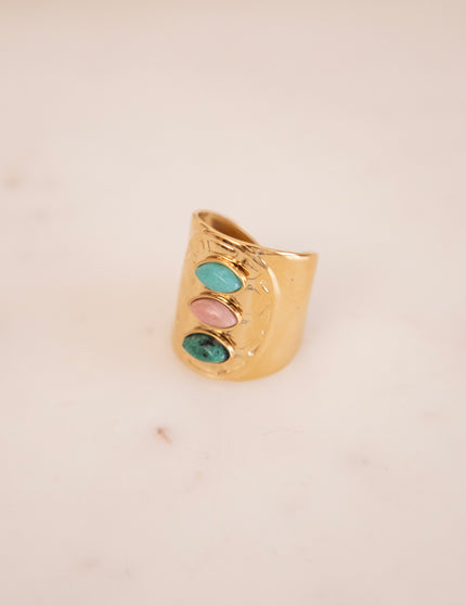 Sweet Stones Blue/Gold - Ring