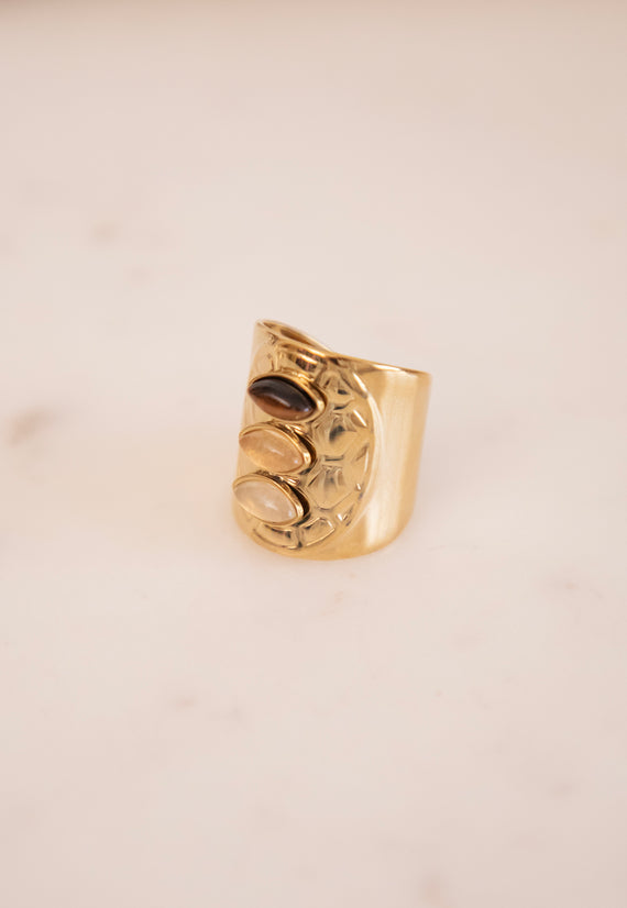 Sweet Stones Brown/Gold - Ring