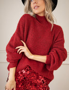 Cozy Cocoon Burgundy - Trui