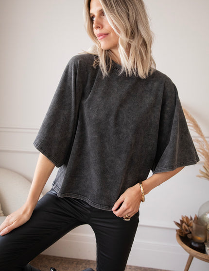 T-Shirt - Basic Butterfly - Dunkelgrau