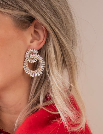 Diamond Rings Silver/Gold - Oorbellen