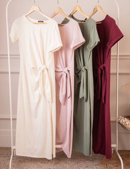 Katie Knot Khaki - Maxi Dress