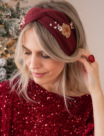 Crochet Bouquet Burgundy - Haarband