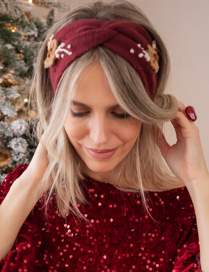 Crochet Bouquet Burgundy - Haarband
