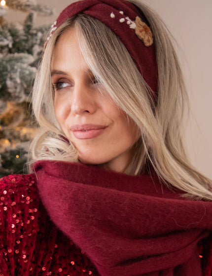 Crochet Bouquet Burgundy - Haarband