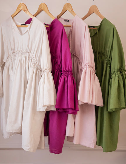 Feline Pleated Plum - Dress