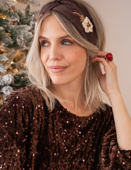 Crochet Bouquet Brown - Haarband