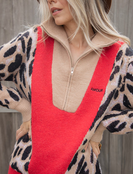 Amour Sauvage Sand/Red - Sweater