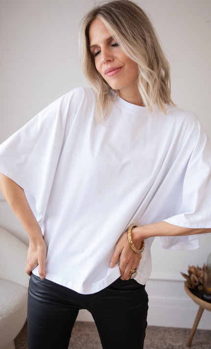 T-Shirt - Basic Butterfly - Weiß