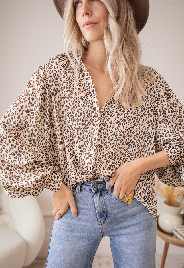 Wendy Wild Taupe - Blouse