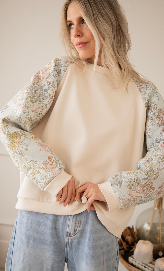 Rosy Belle Soft Blue/Soft Pink - Sweater