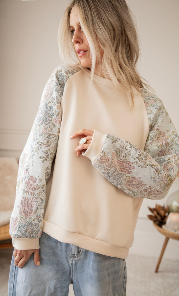 Rosy Belle Soft Blue/Soft Pink - Sweater