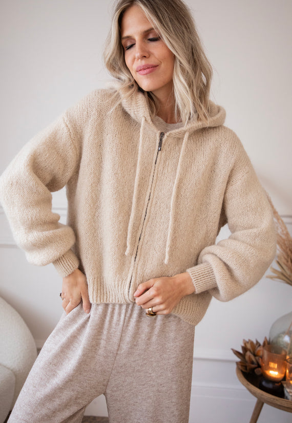 Jacke/Strickjacke - Hoodie Moodie - Cream