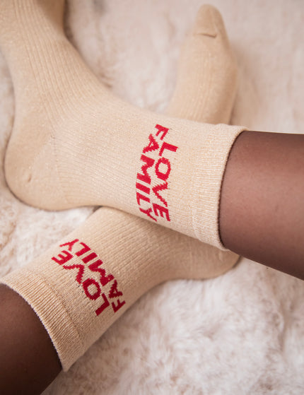 Family Love Beige - Sokken