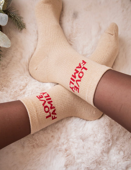 Family Love Beige - Sokken