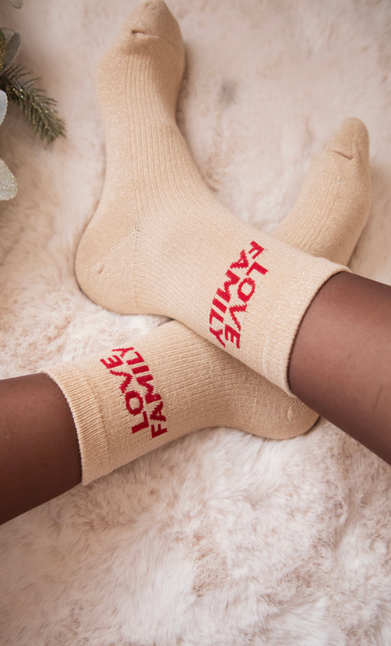 Family Love Beige - Socks