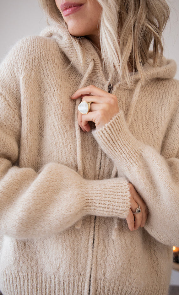 Jacke/Strickjacke - Hoodie Moodie - Cream