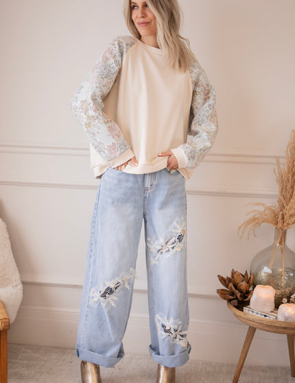 Rosy Belle Soft Blue/Soft Pink - Sweater